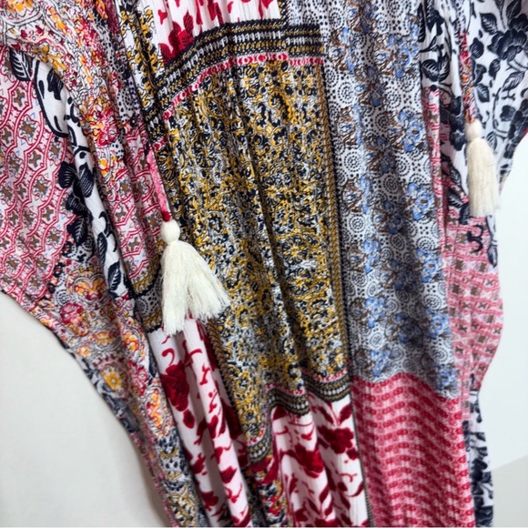 Gigio Women’s Medium Bohemian Patchwork Kaftan Coverup Maxi Boho Festival Beachy - Picture 6 of 11